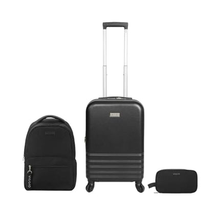 Bioworld Viggio 3-Piece Black Luggage Set - style: Viggio 3-pc Black