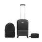 Bioworld Viggio 3-Piece Black Luggage Set - style: Viggio 3-pc Black