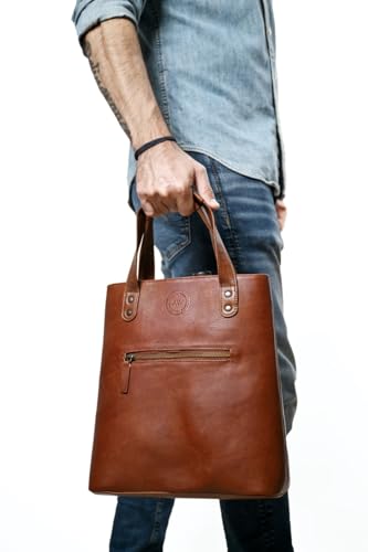 Premium Collection Genuine Leather Two-bottle Wine Tote | Luxury & Style Bag | Ideal Gift | Women and Men - color: Black