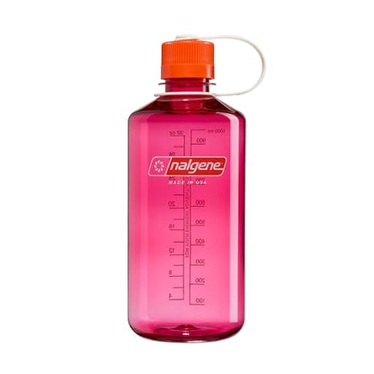 Nalgene 32 oz Narrow Mouth Water Bottle | BPA-Free, Durable & Leak Proof, Lightweight for Hiking & Gym – Thrill & Motion, Fuschia Purple w/Flame - color: Fuchsia Purple w/Flame, size: 32 Ounces