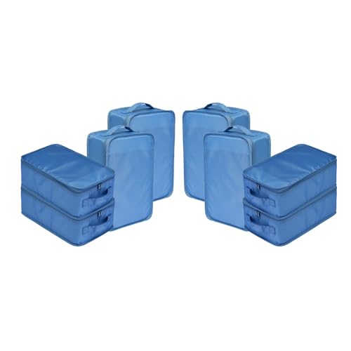Travel Shoe Bags, Foldable Waterproof Shoe Pouches Organizer-Double Layer (8 Seablue Shoe Bags) - color: Sea Blue, size: 8 Packs
