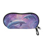AFPANQZ Glasses Case with Carabiner Hanging Portable Neoprene Zipper Sunglasses Case Soft Lightweight - color: 3d Dolphin