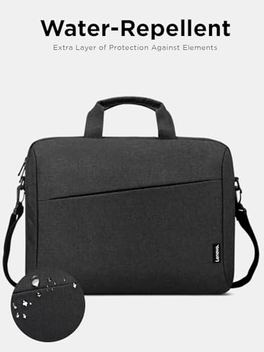 Lenovo Laptop Bag T210, Messenger Shoulder Bag for Laptop or Tablet, Sleek, Durable & Water-Repellent Fabric - size: 15.6 inch