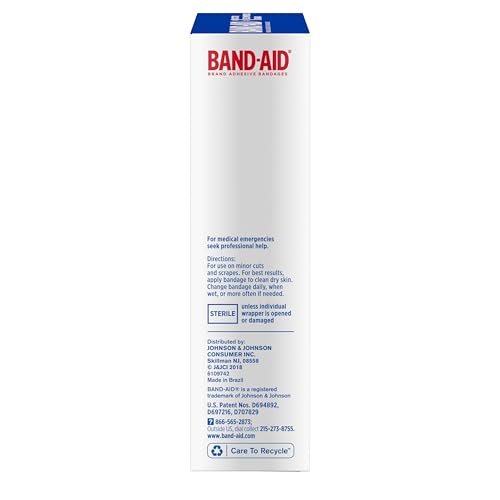 BAND-AID Brand Sterile Flexible Fabric Adhesive Bandages,Comfortable Flexible Protection & Wound Care for Minor Cuts & Scrapes, Designed to Cushion Painful Wounds,Extra Large Size 10 Count (Pack of 2) - size: 10 Count (Pack of 2), style: All One Size
