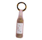 Munyee Hua Rhinestone Wine Bottle Holder Bag Reusable Tote Carrier Crystal Mesh Evening Purse with Ring Handle Gift Bags Carrier for Birthday Picnic Party Wedding (Brown Handle Pink Rhinestone) - color: Brown Handle Pink Rhinestone