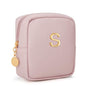 Personalized Birthday Gifts for Women - Initial Makeup Bag Set Travel Toiletry Bag Cosmetic Bags Soft Waterproof PU Leather Makeup Pouch Travel Essentials (S, 1pc Pink) - size: 1pc Pink, style: S
