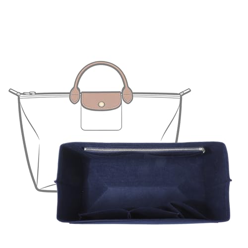 Purse Organizer Insert Compatible with Longchamp Le Pliage L Travel Bag, Blue/LB - color: Blue, size: L Travel Bag