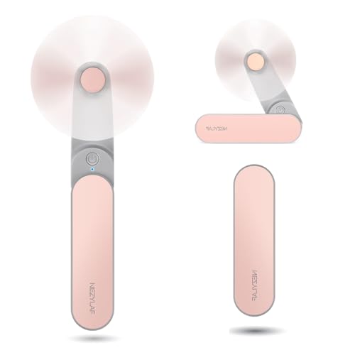 Portable mini handheld Fan, small Rechargeable Personal Fan for 9-15 Hours Runtime, Pocket Design for Travel/Women Essentials/vacation/beach/vacation/airplane/disney - color: Pink