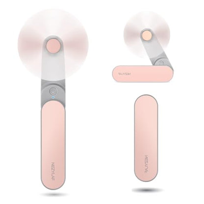 Portable mini handheld Fan, small Rechargeable Personal Fan for 9-15 Hours Runtime, Pocket Design for Travel/Women Essentials/vacation/beach/vacation/airplane/disney - color: Pink