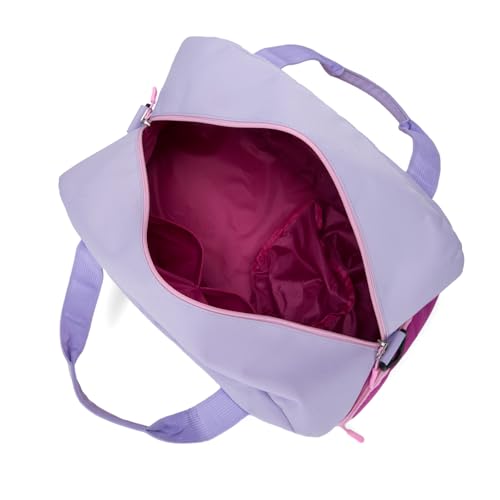Kids Duffle Bag for Boys or Girls, Fit Sports Practice, or Overnight Travel Weekend (Purple) - color: Purple