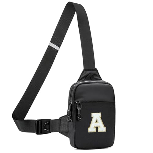Mini Sling Bag for Men Crossbody,Small Chest Bag Casual Trendy Waterproof Lightweight Phone Crossover Daypack - color: Black Small Sling Bag