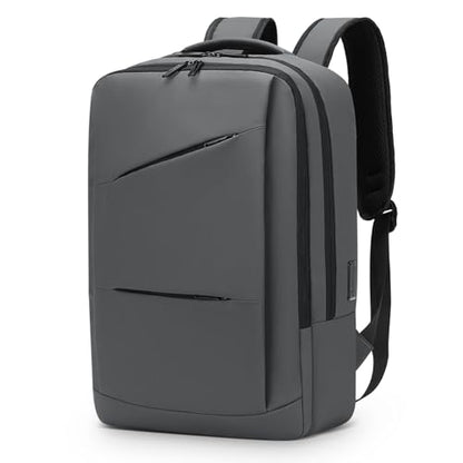 15.6 Inch Laptop Backpack for Men Women, 22L Business Travel Backpack W/USB Charging Port. Water Resistant Work Bookbag, Grey - color: Grey