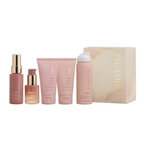 VEGAMOUR Hair Wellness Travel Essentials | Nourished, Healthier Looking Hair Gift Set | $81 Value