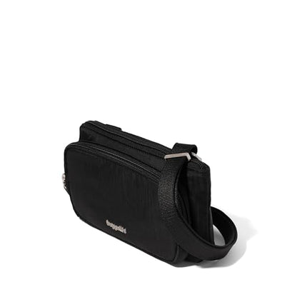 Baggallini Classic Anti-Theft Mini Wallet Crossbody - color: Black