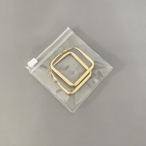 50PCS Bags | Jewelry Bags Clear Plastic Transparent PVC With Zipper Closure, Jewelry Bag Small Plastic Bags For Jewelry (8 * 8cm 3.15 * 3.15 inch) - color: Clear - 3.15"×3.15"