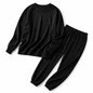 Blush by Us Angels 2 Piece Jogger Lounge Set for Women | Women's Travel Sweatsuit - Lightweight, Cozy Loungewear - color: Black, size: XX-Large