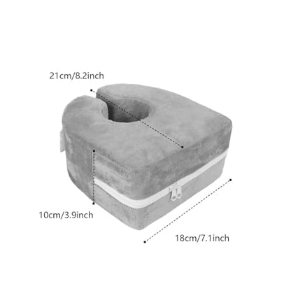 Adult Bed Sore Pads Wedge Foot Support Pillow Pressure Ulcer Ankle Protector Ring Foot Rest Pillows Bedridden Patient Elderly Heel Cushion Sleeping Elevated Foam Pad Leg Post Surgery Recovery Pillow - color: Grey,1pc
