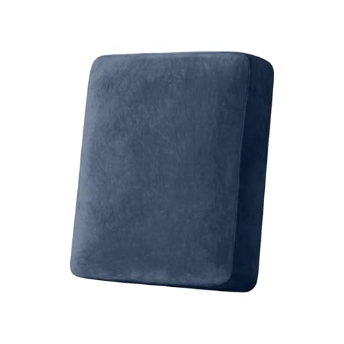 Couch Cover Stretch Velvet Sofa Cushion Cover 1-Piece - Elastic Washable Slipcover for Seat or Backrest, Couch Seat Covers for Sofas (Berlin Blue) - color: Berlin Blue, size: 1PC Seater or Backrest