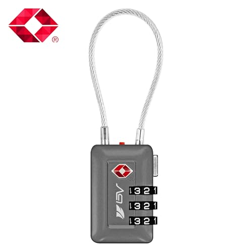 TSA Accepted Luggage Travel Lock, Set-Your-Own Combination Lock for School Gym Locker, Luggage Suitcase Baggage Locks, Filing Cabinets, Toolbox, Case (Slate Gray, 1 Pack) - color: Slate Gray, size: 1 Pack