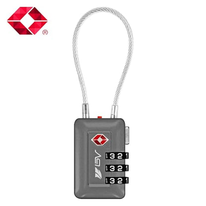 TSA Accepted Luggage Travel Lock, Set-Your-Own Combination Lock for School Gym Locker, Luggage Suitcase Baggage Locks, Filing Cabinets, Toolbox, Case (Slate Gray, 1 Pack) - color: Slate Gray, size: 1 Pack