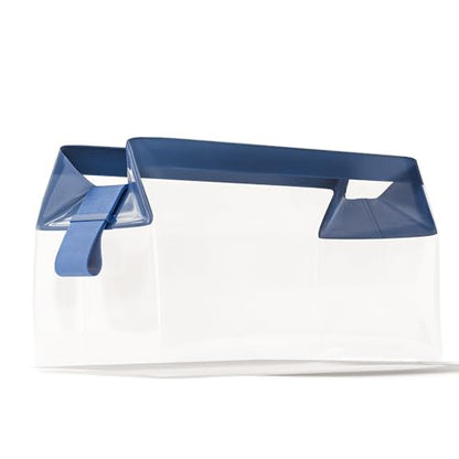 Cadence Parcel - Clear Kit with Magnetic Closure - Durable and Leak-Resistant Travel Toiletry Kit - Extra Large Cove Parcel - color: Cove, size: Extra Large