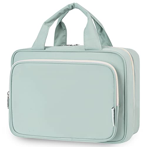 Narwey Travel Toiletry Bag for Women Large Hanging Makeup Bag Organizer Toiletries Bag for Full Size Essentials Accessories Cosmetics (Mint Green (Large)) - color: A-Mint Green, style: Large