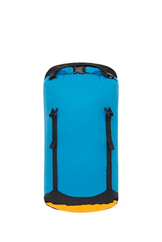 Sea to Summit eVac Compression Dry Bag, Waterproof Compression Sack, 20 Liter, Turkish Tile Blue - color: Turkish Tile Blue, style: 20 Liter