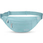 MAXTOP Large Crossbody Fanny Pack with 4-Zipper Pockets,Gifts for Enjoy Sports Festival Workout Traveling Running Casual Hands-Free Wallets Waist Pack Phone Bag Carrying All Phones - color: Dusty Blue, style: Large Fanny Pack(4 Zipper Pockets)