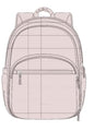 BAGSMART College Laptop Backpack, Travel Backpack for Women, Quilted Airline Approved Carry On Backpack Fits 17.3 Inch Laptop, Personal Item Travel Bag, Blush - color: Blush, size: Large 17.3 Inch