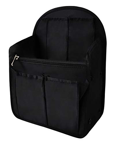 Vercord Backpack Organizer Insert Liner Hanging Travel Bag in Bag with Many Pockets - color: Black, size: Medium