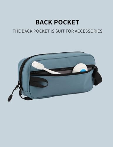 GOX Travel Toiletry Bag Dopp Kit Case for Men Multifunction Packing Organizer Pouch (Haze Blue) - color: Haze Blue