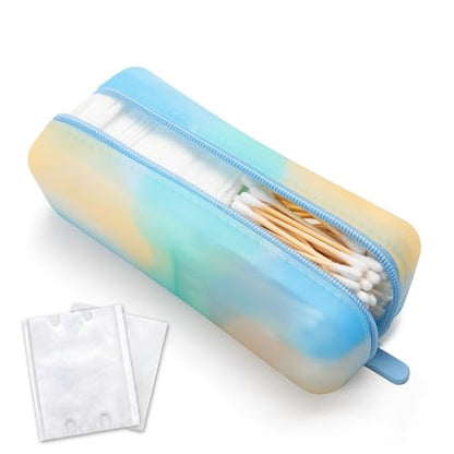 Cotton Pad Swab Travel Case, Waterproof Organizer (Ocean Breeze) - color: Ocean Breeze