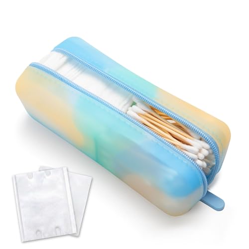 Cotton Pad Swab Travel Case, Waterproof Organizer (Ocean Breeze) - color: Ocean Breeze