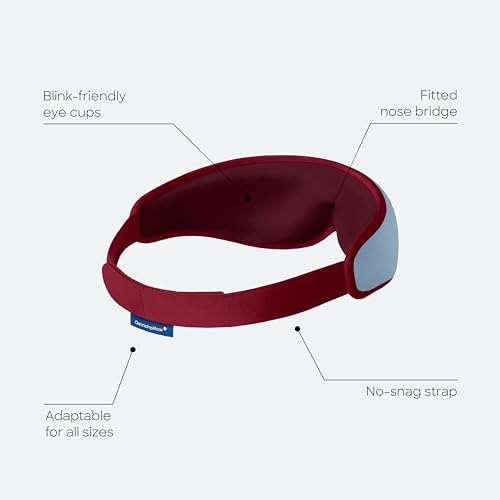 Ostrichpillow Eye Mask, Sleep Mask for Men Women 100% Blackout, No Pressure On Eyes, Soft & Breathable, Adjustable Fit, Travel Bag Included - color: Dawn