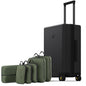 LEVEL8 Carry on Luggage Airline Approved, Small Carry on Suitcases with Wheels, Lightweight Hardside Textured Luggage for Travel, Tsa Approved, 20-Inch, Black - color: Black, size: Carry-On 20 Inch + 6PC
