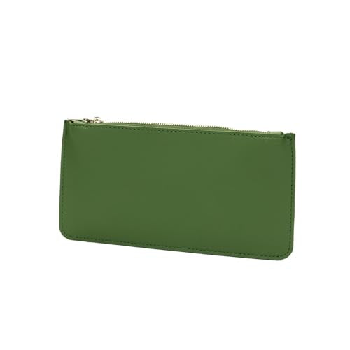 Pencil Pen Case Stationery Case Pouch Bag (Green,Faux leather) - color: Green/FL