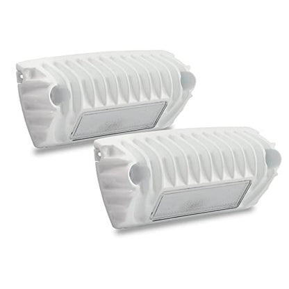Chelhead RV Porch Light White Aluminum Base 12V DC RV Exterior Led Lighting Outside Lights Compatible with RV Camper Trailers Porches Towing 5th Wheels Utility Vehicles Boat - color: White Light-White Housing