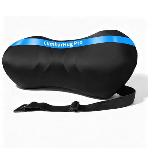 Lumbar Support Pillow for Office Chair - Lumbar Pillow for Car - Ergonomic Lumbar Support Pillow for Car Back Support Cushion - color: Jet Black