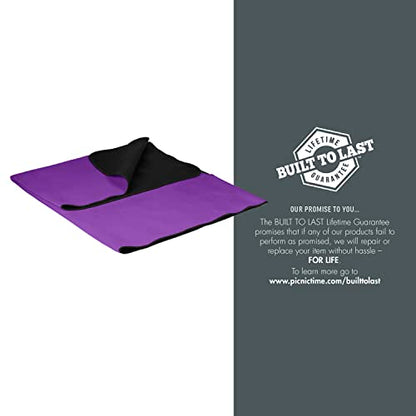 ONIVA - a Picnic Time brand Blanket Tote Outdoor Picnic Blanket, Beach Blanket, Camping Blanket 16 x 11 x 3 - color: Purple