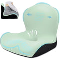 Seat Cushion, Office Chair Cushion, L-Shaped Ergonomic Car Seat Cushions, Memory Foam Chair Cushion, Lumbar Support Pillow for Wheelchair, Car, Home, Office, Desk, Green - color: Green