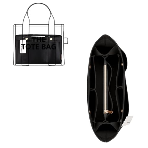 ZTUJO Purse Organizer Insert For Handbags, Silky Bag Organizer With 2 Zippers For Speedy Neverful Tote and More (Black, X-Small) - color: Black, size: X-Small