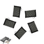 Patu Mini Zipper Mesh Bags, 3" x 4", Size XS / A8, 5 Pieces, Keychain Pouch Key Holder, Coin Purse, Clear Travel Kit Small Item Cosmetic Organizer, Black - size: XS A8, Mini (3" x 4", 5 pcs)