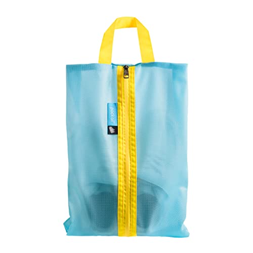 pack all Kids Shoe Bag for Travel, Water-Resistant Shoe Pouch for Gym, Odor-Resistant Soccer Cleats Bag for Sport, Cute Design for Girls, Boys, Toddlers (Blue) - color: Blue