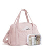 BAGSMART Expandable Personal Item Travel Bag, Lightweight Gym Bag for Women, 24L Weekender Travel Duffle with Toiletry Bag, Carry on Overnight Duffel, Pink - color: Pink