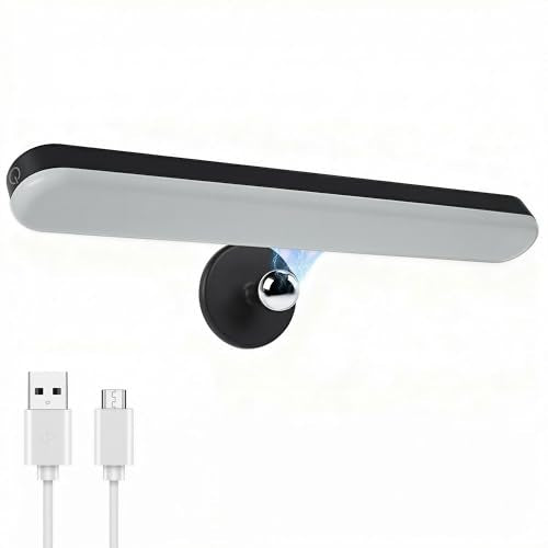 Benreom Wireless Vanity Lights for Mirror, Rechargeable Battery Operated Stick on Lamp, Adjustable Makeup Light, Cordless Magnetic LED Bar Renter Friendly Lighting Decor Gift, Black - color: Black, size: 1 Pack