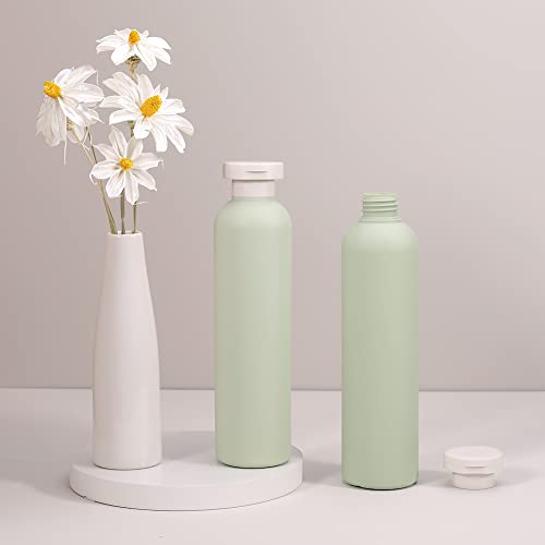 8.8oz Squeeze Bottles with Flip Cap, Refillable Plastic Travel Bottles for Creams, Lotion, Shampoo, Conditioner (2 Pcs) - color: Green, size: 260ml/8.8oz