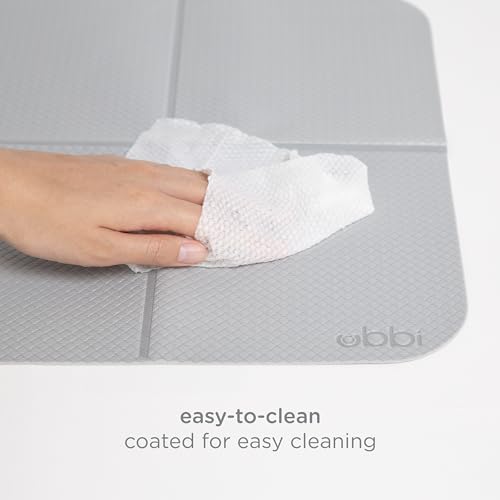 Ubbi On-the-Go Changing Mat with Carrying Bag, Soft and Comfortable Diaper Bag Accessory Must Have for Newborns, Easy to Clean, Portable Changing Pad, Gray - size: One Size, style: Gray Changing Mat & Bag