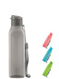 MILTON Travel Water Bottle – 1Pcs Reusable Sports Bottle with Easy Open Close Lid and Leakproof Neck – Food Grade Plastic Water Bottles for Adults and Kids, School, Gym - color: Black