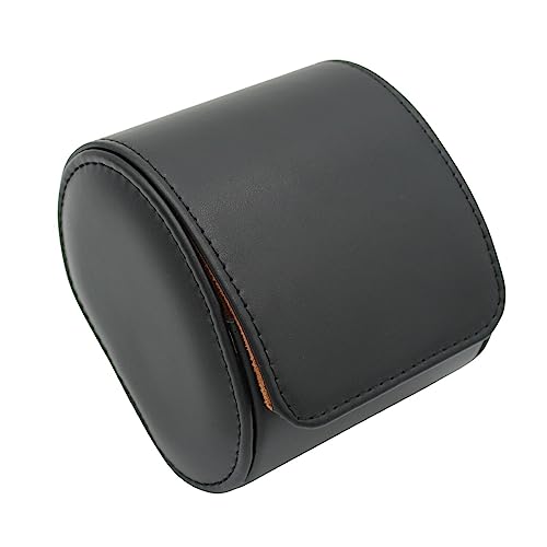 Watch Travel Case Portable Organizer - Luxury Watch Roll Travel Box Recycled Leather Watch Storage and Display for Men and Women (WCASE-1-BLACK) - color: BLACK, size: Single slot