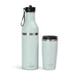 Tumbler, Stainless Steel 2-in-1 Travel Coffee Mug & Water Bottle, Leak Proof Insulated Cup for Hot & Cold Drinks, BPA Free, Fits Most Cup Holders (Sea Green) - color: Sea Green